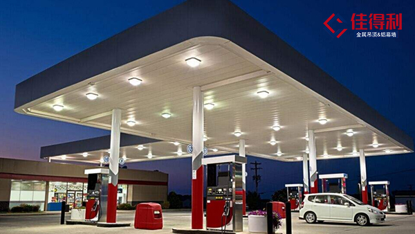 加油站罩棚吊頂專用鋁條扣天花怎么做防風